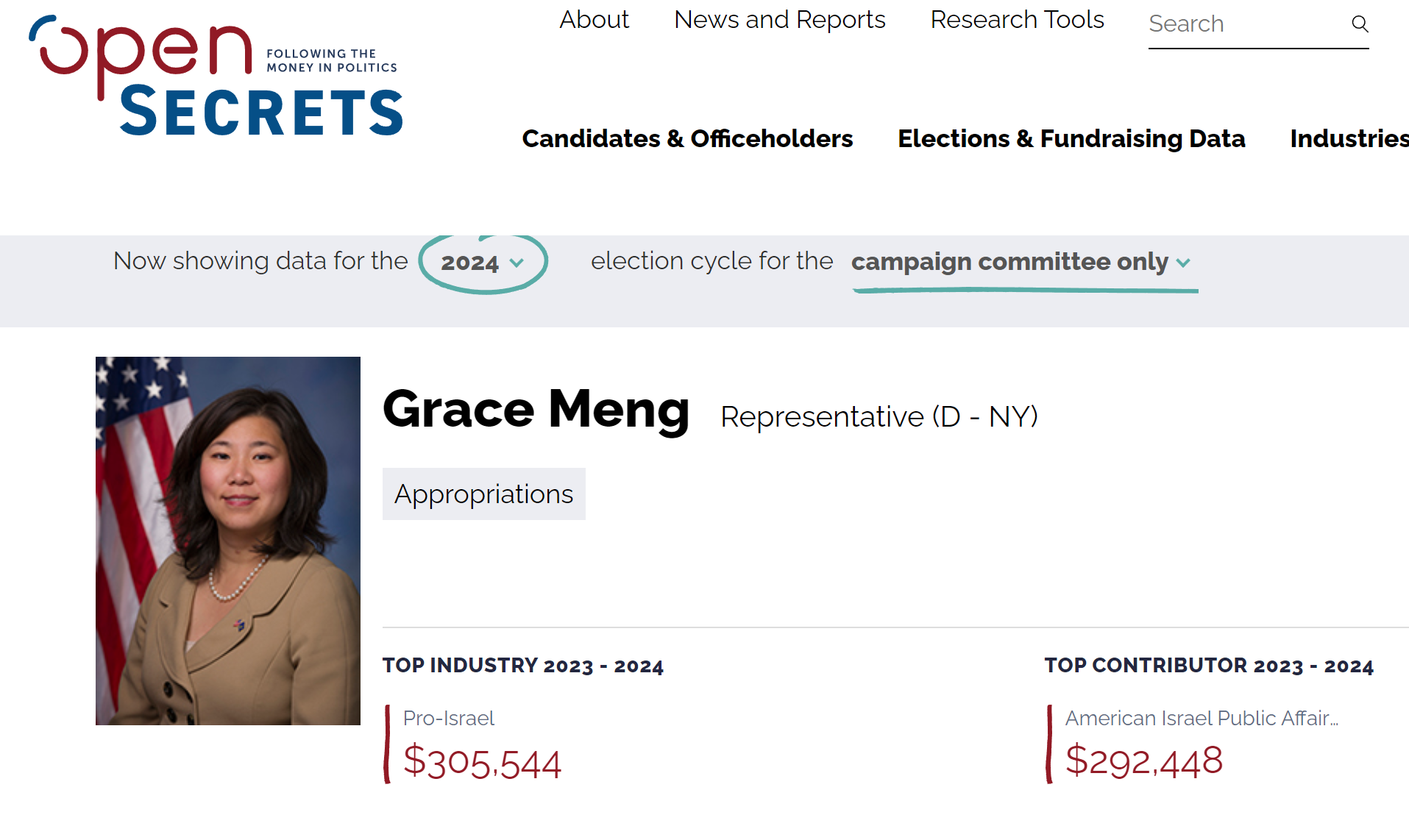 grace meng donor